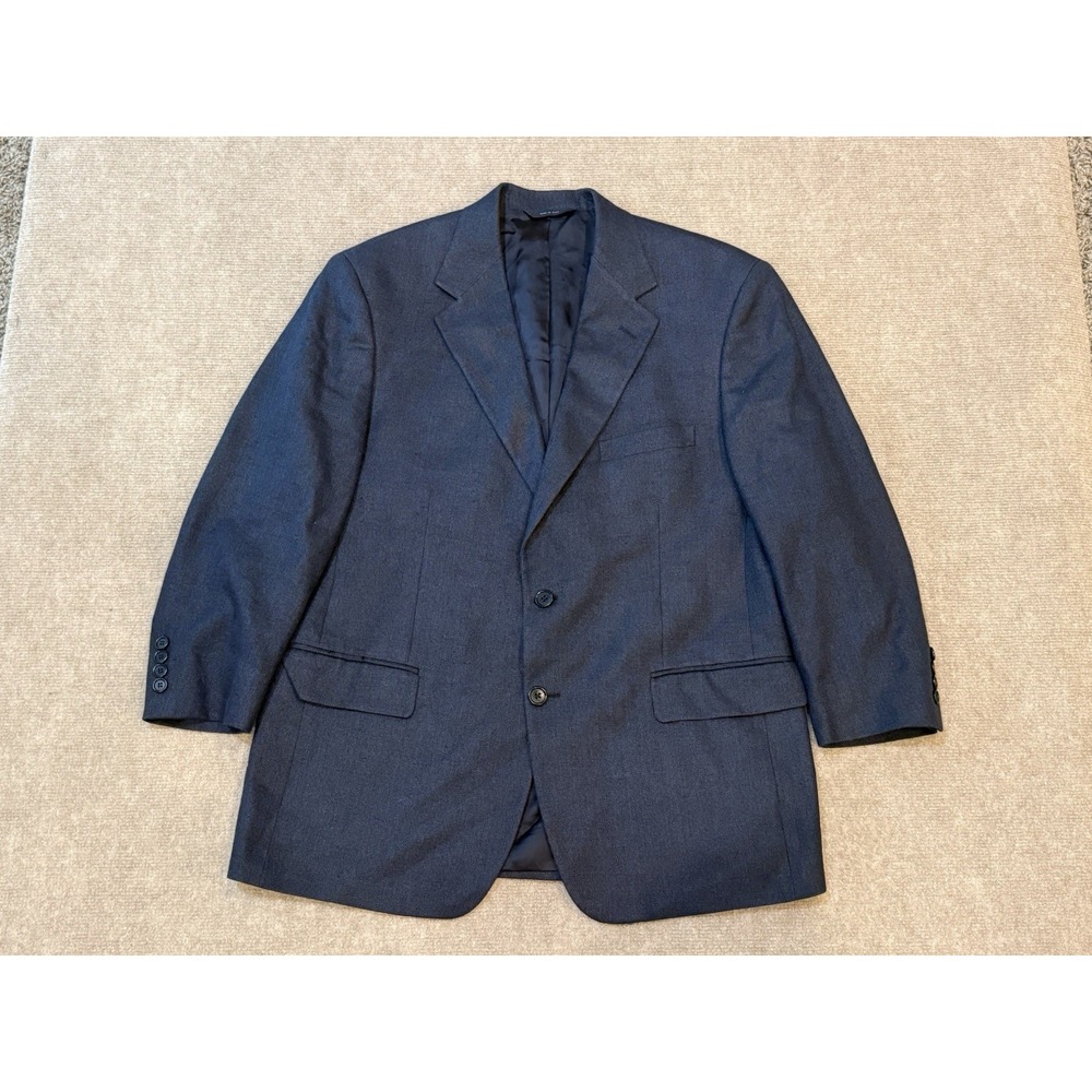 Brooks Brothers Blazer 44R (EST.) Navy Blue Wool Blend Suit Jacket Coat Blazer